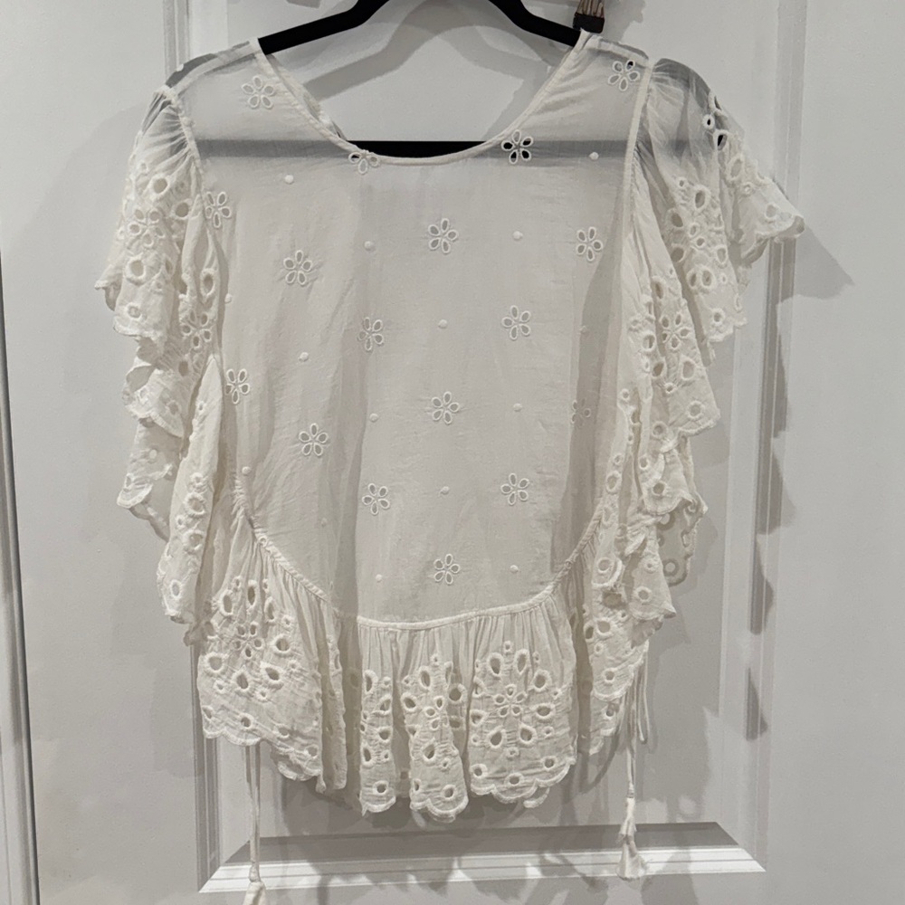 Chic Ivory Floral Women's Blouse